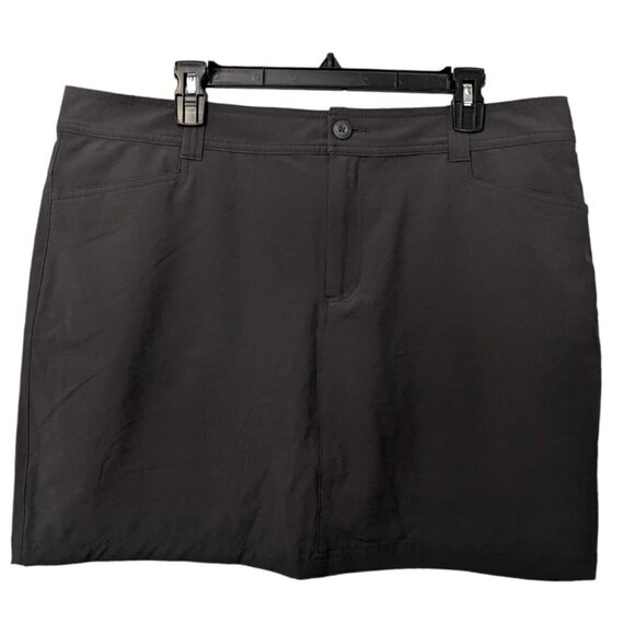 Eddie Bauer Dark Gray Women’s 4 Pockets Skort Sz 16 - Picture 1 of 13